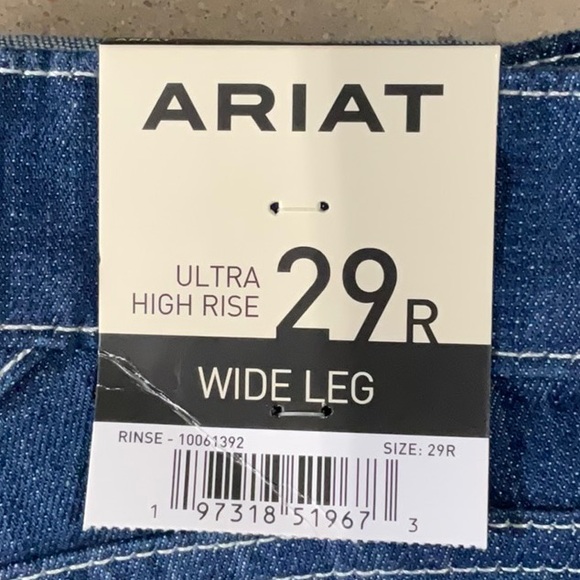Ariat Women's Wide Leg Ultra High Rise Denim Jeans - Picture 4 of 4